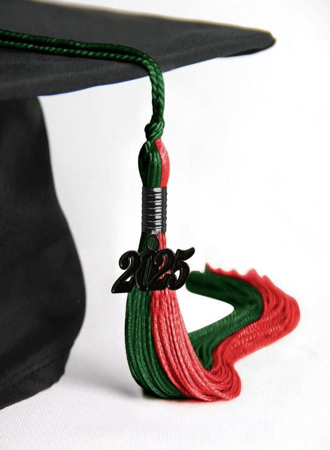 Endea Graduation Double Color Tassel with Black Date Drop (Green/Red, 2025) - Image 4