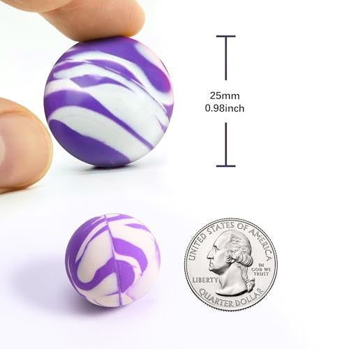 Pllieay 24 Pieces Bouncy Balls Small Bouncy Balls for Kids, Rubber Balls 25mm Mixed Color Party Bag Filler for Party Favors, Christmas Stocking Stuffers, Classroom Prizes, and Pet toy - Image 3