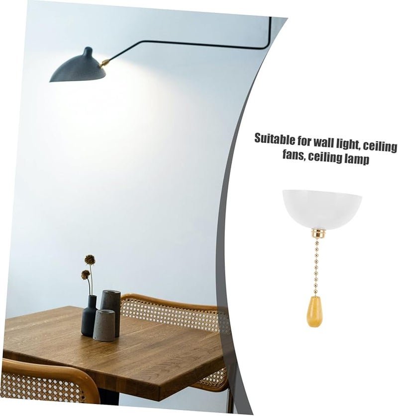 5 قطع سلسلة سحب مروحة السقف امتداد زخرفة نصف دائرة زخرفية سهلة التركيب - Image 5