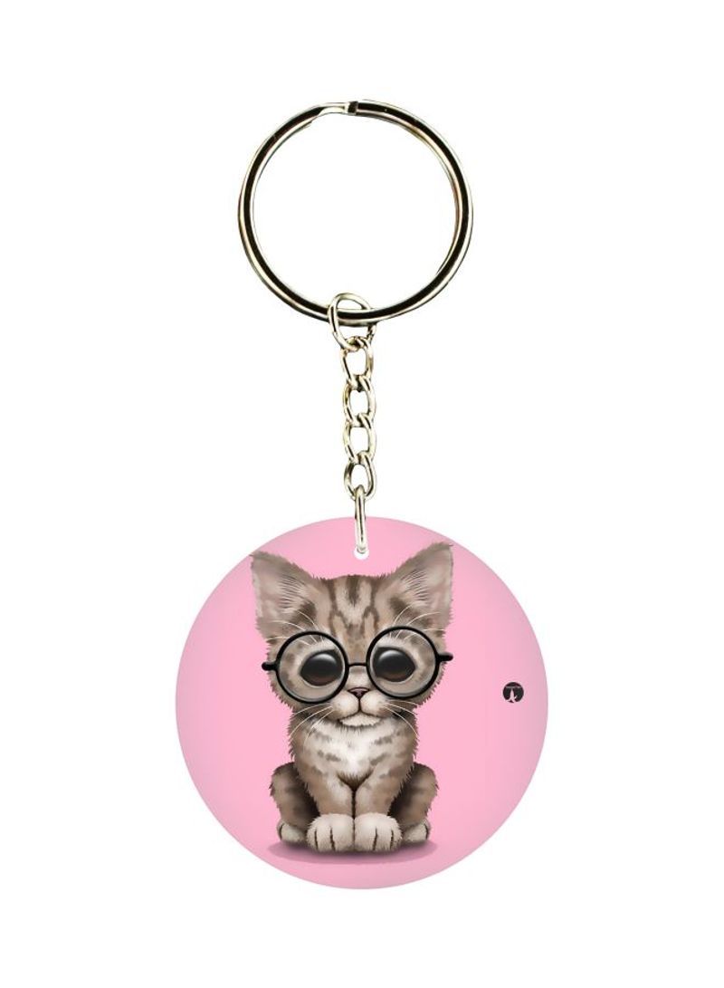 RKN Double Sided Cat Printed Keychain