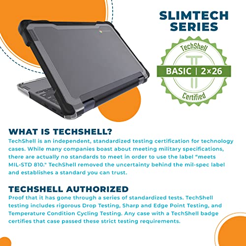 Gumdrop Cases Gumdrop SlimTech Chromebook Cover ONLY Compatible with Lenovo 300e | 300w | 500e |500w 3rd Generation 500e Yoga (2in1) 11.6 inch Reliable Protection Students at School & Professionals-Black - Image 3