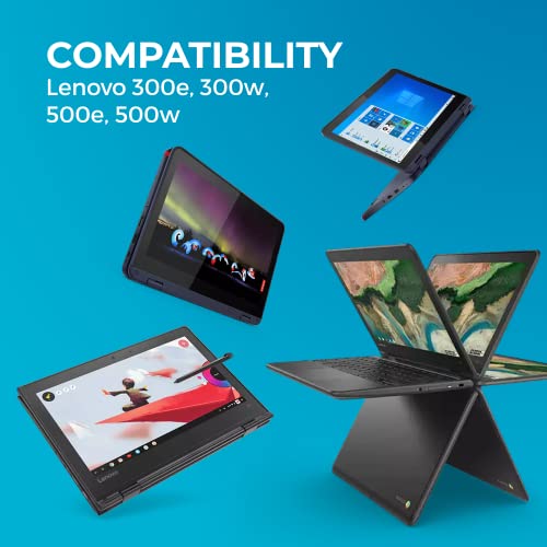 Gumdrop Cases Gumdrop SlimTech Chromebook Cover ONLY Compatible with Lenovo 300e | 300w | 500e |500w 3rd Generation 500e Yoga (2in1) 11.6 inch Reliable Protection Students at School & Professionals-Black - Image 2
