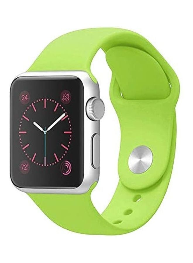 NIBEMINENT Replacement Silicone Strap For Apple Smartwatch 38-40mm Green - Image 1