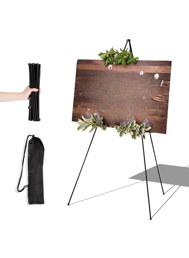 Easel Stand for Display Wedding Sign & Poster - 63 Inches Tall Easle for Display Holder - Portable Collapsable Poster Easel (Color : White) - Image 1