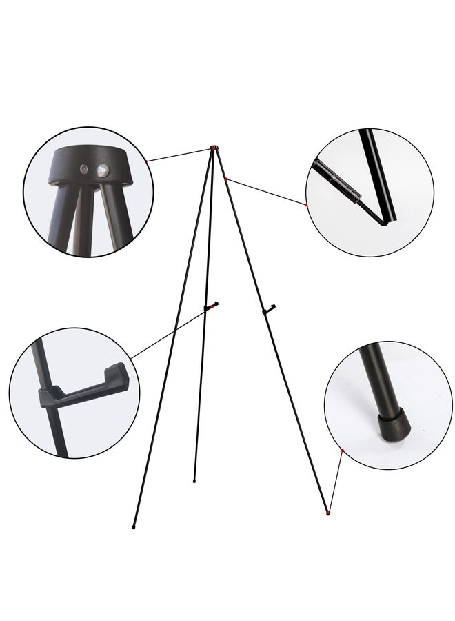 Easel Stand for Display Wedding Sign & Poster - 63 Inches Tall Easle for Display Holder - Portable Collapsable Poster Easel (Color : White) - Image 2