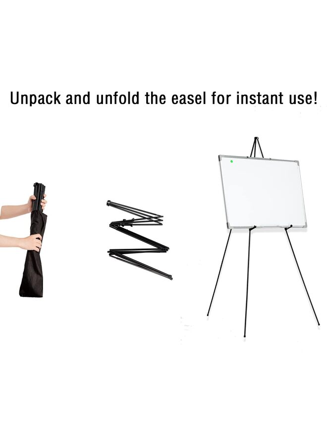 Easel Stand for Display Wedding Sign & Poster - 63 Inches Tall Easle for Display Holder - Portable Collapsable Poster Easel (Color : White) - Image 3