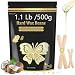 Auperwel Wax Beads 11lb Hard Wax Beads for Coarse Hair Removal Sensitive Skin Works on Brazilian Bikini Armpit Legs Face Eyebrow Back Waxing Beads with 20 SticksCoconut - Image 2