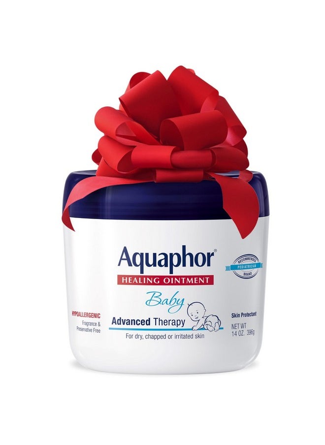 Aquaphor Baby Healing Ointment Advanced Therapy Skin Protectant, Dry Skin And Diaper Rash Ointment, 14 Oz Jar  - Image 1