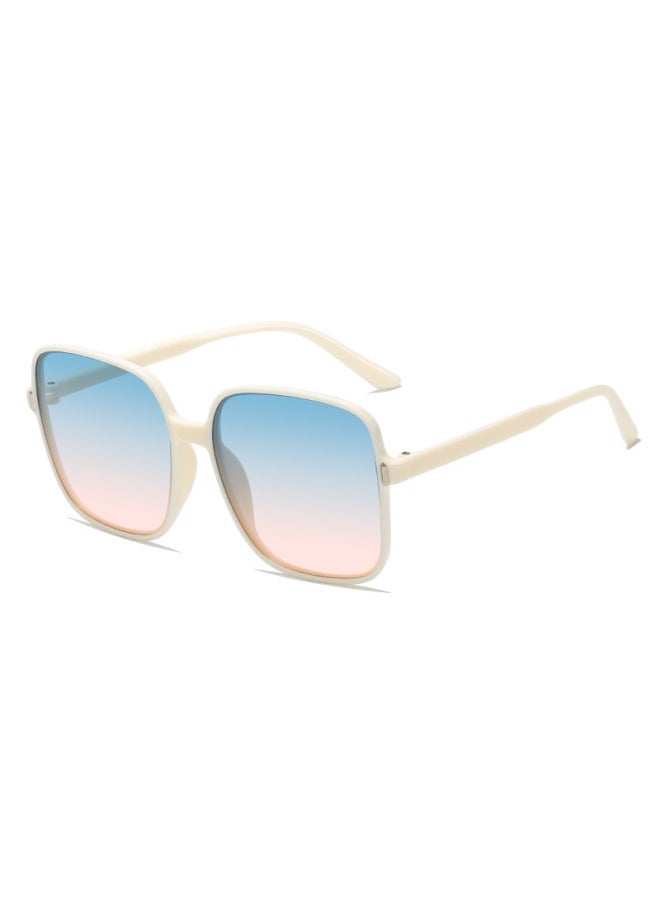Generic - Vintage Rice Nail Square Women Sunglasses Round Face Ladies Anti-UV Eyewear Big Frame Sun Glasses Fashion Gafas de sol para-Lenses Color:C3-Frame Color:Sunglasses - Image 1