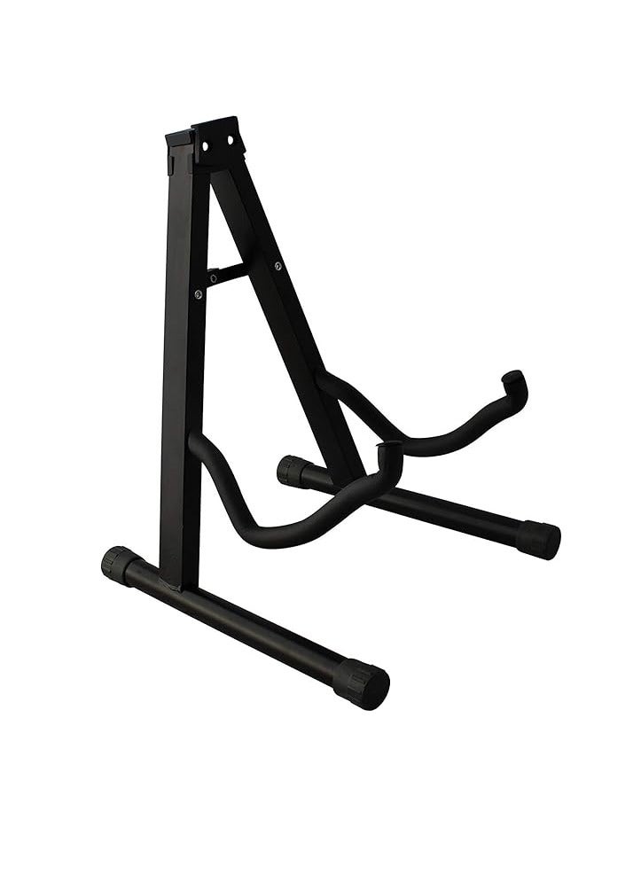 Generic Guitar Stand Folding Universal A frame Stand for All Guitars Acoustic Classic Electric Bass Travel Guitar Stand - Black - Image 1
