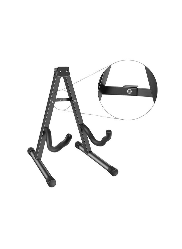 Generic Guitar Stand Folding Universal A frame Stand for All Guitars Acoustic Classic Electric Bass Travel Guitar Stand - Black - Image 3