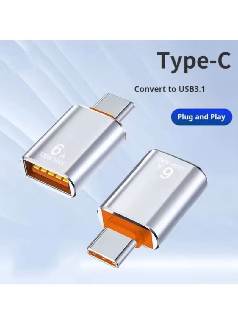 XTREME OTG Charging Adapter with 6A Charger Port Type C to USB 120W High Speed ​​Charging and Data Transfer type c to usb male to female Card Reader for PC Laptop - Image 4