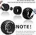 daitoku 28 RC Tires with 12mm14mm Hex Adapter 110 Scale RC Truck Tires RC Wheels and Tires Set for Traxxas Arrma Rustler Stampede 4PCS Black Not Glued - Image 4