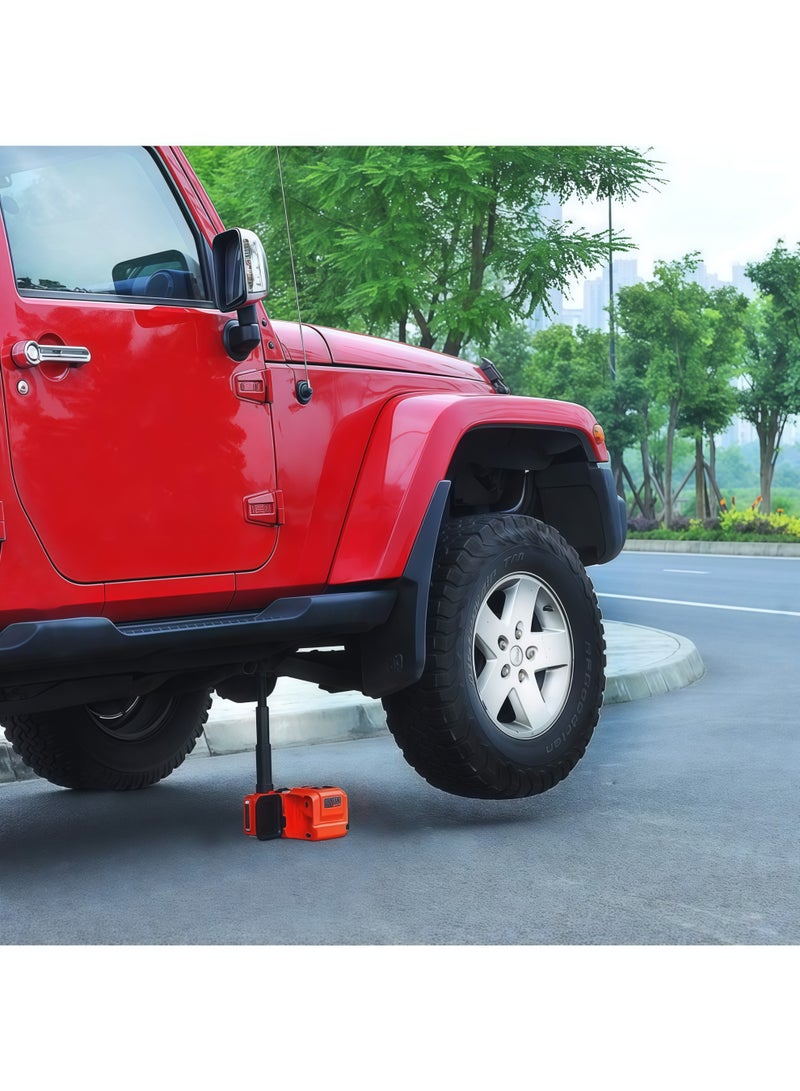 Gurduenon Electric Car Jack Kit 5 Ton 12V Floor Jack with Impact Wrench and Tire Inflator Pump Portable Hydraulic Car Jack for SUV Sedans Tire Change with LED Light, Lifting Height 6 to 17.7 Inch - Image 5