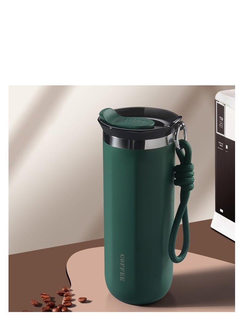 TYCOM Travel Coffee Mug 500 ML Stainless Steel Vacuum Ice and Hot Drinks Insulated Tumbler for Home Office Outdoor Works Green.  - Image 2