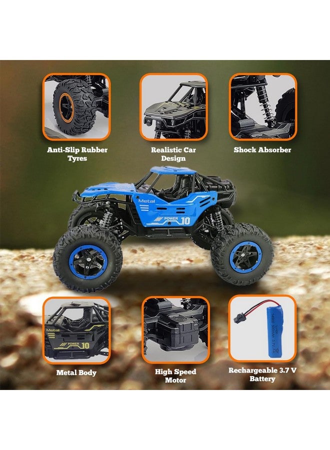 Wembley Remote Control Rock Crawler, 5 Function High Speed 1:18 Rc Car Toys for Boys 2Wd Off Road Vehicle Toy Cars for Kids Monster Truck Rock Climbing Car Toy for Kids,(Blue) - Image 4