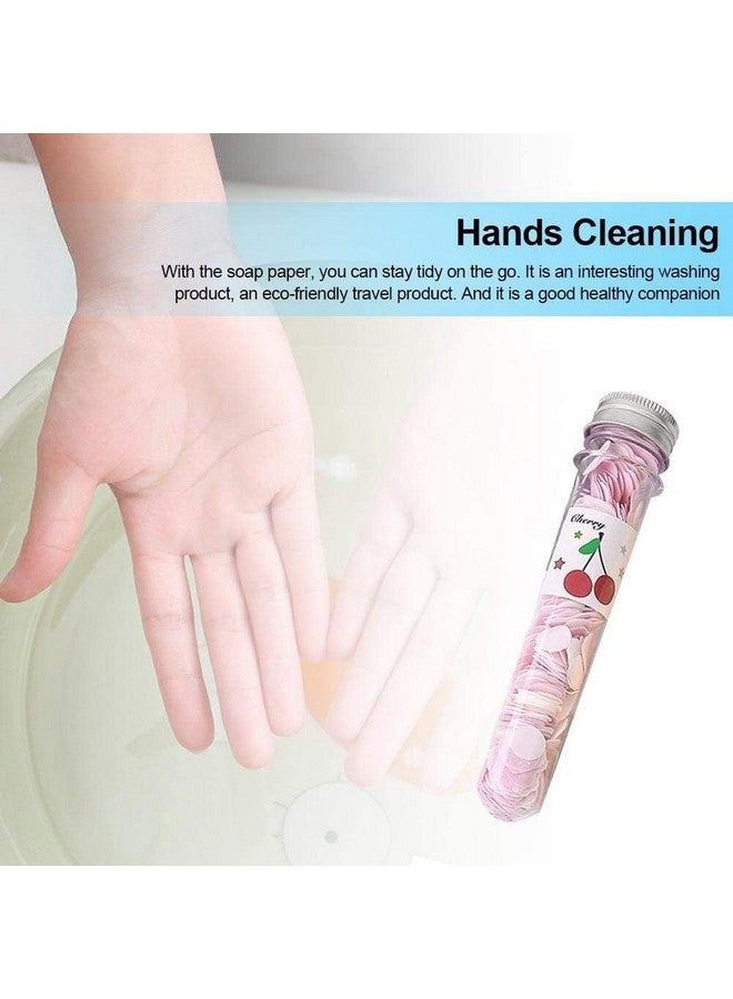 Jaimin Creation 3 Pcs Travel Soft Paper Soap Flower Design Tube Shape Bottle Paper Soap (Assorted/Random Colour) - Image 3