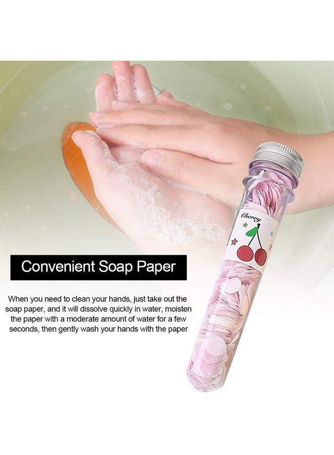 Jaimin Creation 3 Pcs Travel Soft Paper Soap Flower Design Tube Shape Bottle Paper Soap (Assorted/Random Colour) - Image 4