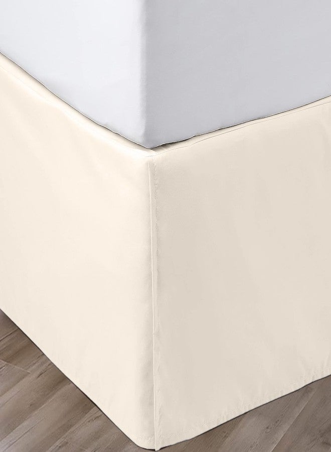 SGI Bedding 10 Inch Drop King Size Ivory Solid Bed Skirt Split Corner Pleated Style Easy Fit Easy Care Fade & Wrinkle Resistant- Microfiber Made, SGI-C10-BS-Chld-031-new - Image 1