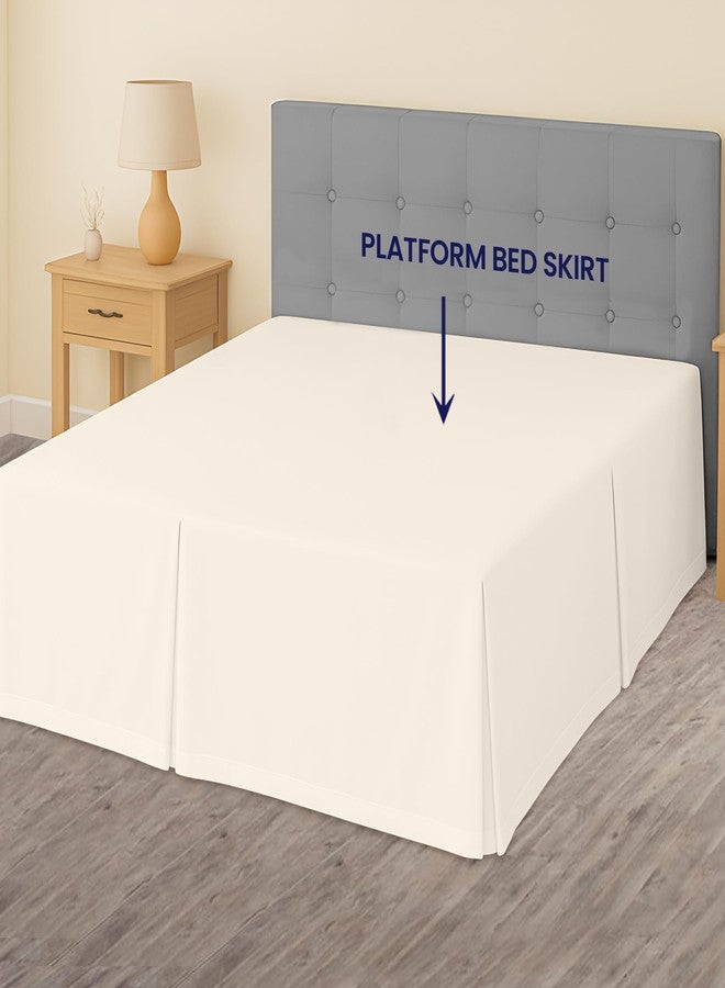 SGI Bedding 10 Inch Drop King Size Ivory Solid Bed Skirt Split Corner Pleated Style Easy Fit Easy Care Fade & Wrinkle Resistant- Microfiber Made, SGI-C10-BS-Chld-031-new - Image 3