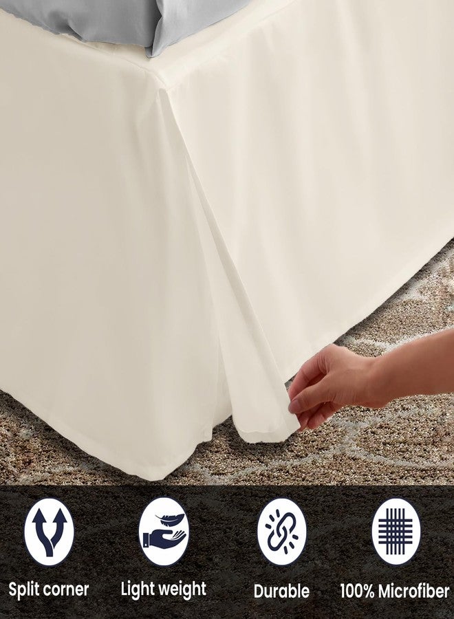 SGI Bedding 10 Inch Drop King Size Ivory Solid Bed Skirt Split Corner Pleated Style Easy Fit Easy Care Fade & Wrinkle Resistant- Microfiber Made, SGI-C10-BS-Chld-031-new - Image 4