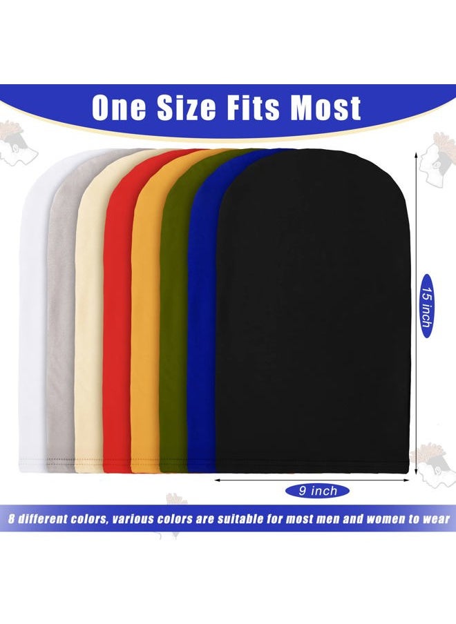 Janmercy - 8 Pieces Unisex Dreadlock Cap Dreadlock Spandex Cap Long Hair Dreads Head Wrap Sleep Bonnet Full Cover for Men, 15 x 9 Inch (Multi Color) - Image 1
