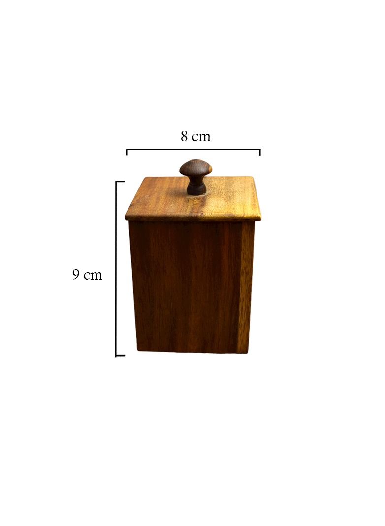 Egypt Antiques Handmade square spice box of healthy wood, 100% natural  - Image 3
