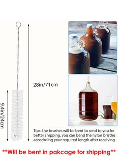 Generic 2pcs 70cm Long Bendable Cleaning Nylon Brush Bottle Brush for 3 5 6 6.5 Gallon Glass Carboys Jugs Fermenters Corny Kegs Home Brewing  - Image 3