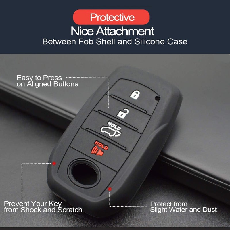 INFIPAR Silicone Key Fob Cover for Toyota - Image 4