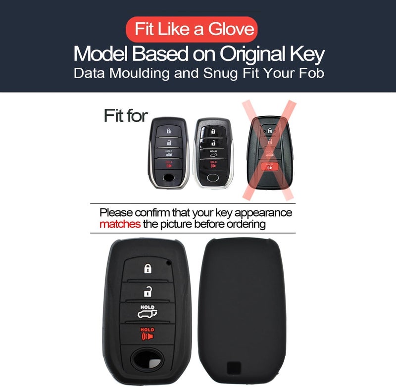 INFIPAR Silicone Key Fob Cover for Toyota - Image 2