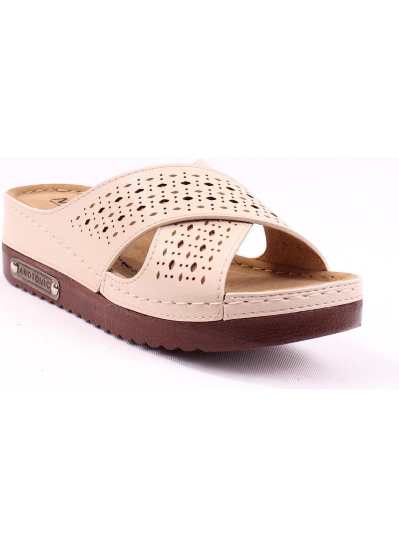 Dagoster DZA37-3025 Beige Daily Orthopedic Women's Slippers  - Image 1