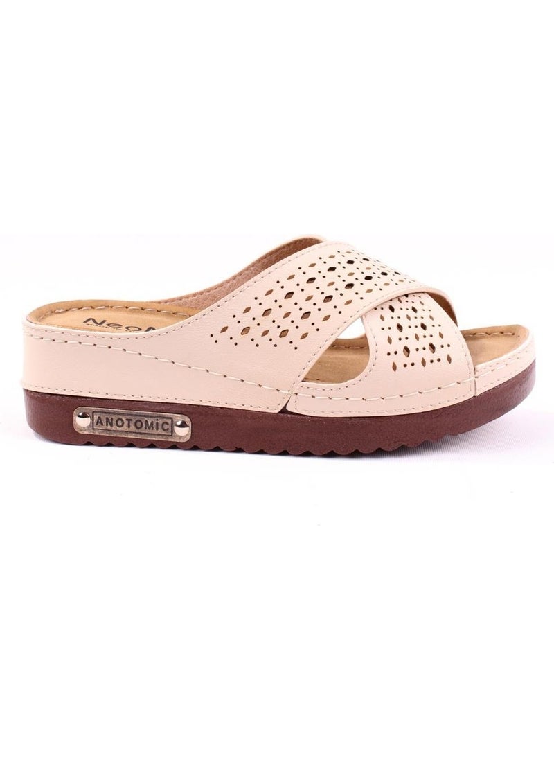 Dagoster DZA37-3025 Beige Daily Orthopedic Women's Slippers  - Image 2