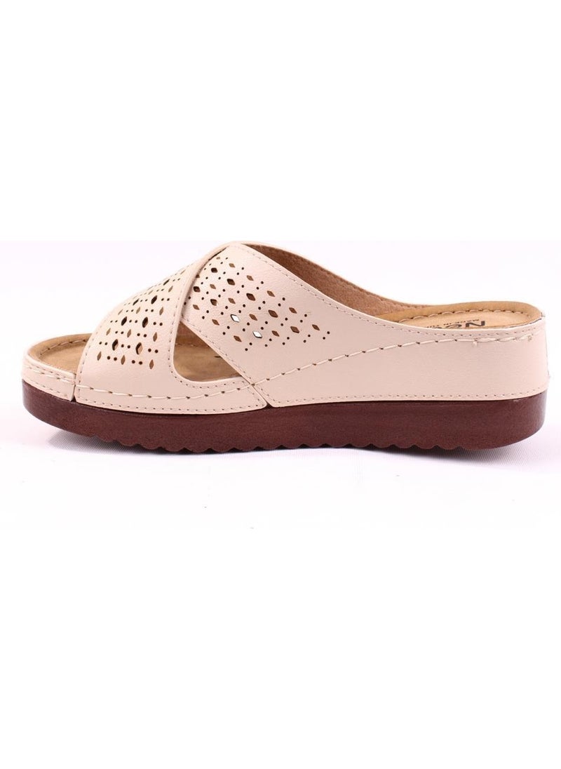 Dagoster DZA37-3025 Beige Daily Orthopedic Women's Slippers  - Image 3