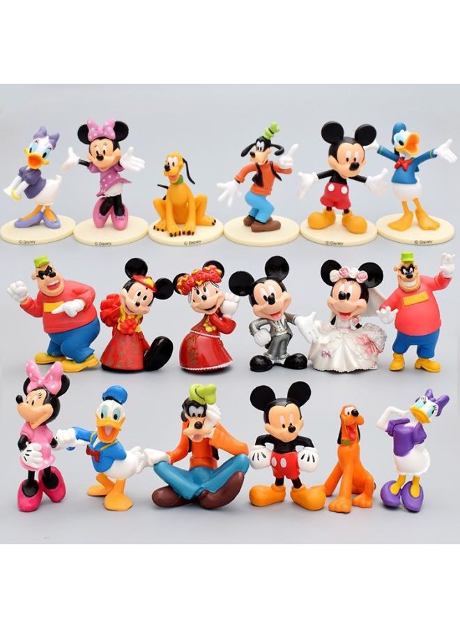 Cute Cartoon Animation Surrounding Mickey Minnie Donald Duck Goofy Hand Doll Model Decorative Toy Small Gift-Color:3 Random Styles  - Image 4