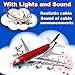 Crelloci Airplane Toys Bump and Go Action Pull Back Die Cast Model Plane with Lights Sounds 3D Anatomy View Aircraft Vehicles Gift for Kids Toddler Boys Ages 3Red - Image 4