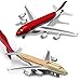 Crelloci Airplane Toys Bump and Go Action Pull Back Die Cast Model Plane with Lights Sounds 3D Anatomy View Aircraft Vehicles Gift for Kids Toddler Boys Ages 3Red - Image 2