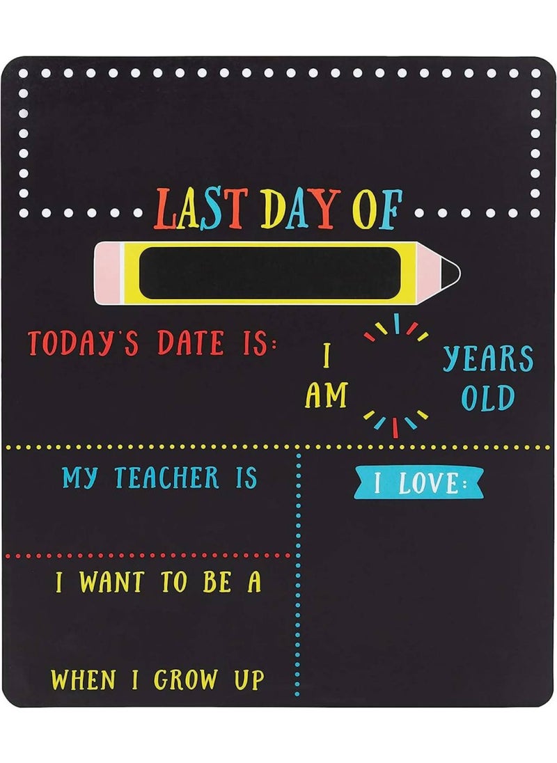 BPA - First and Last Day of School Reversible Chalkboard Reusable Photo Sharing Prop with Included Chalk - Image 1