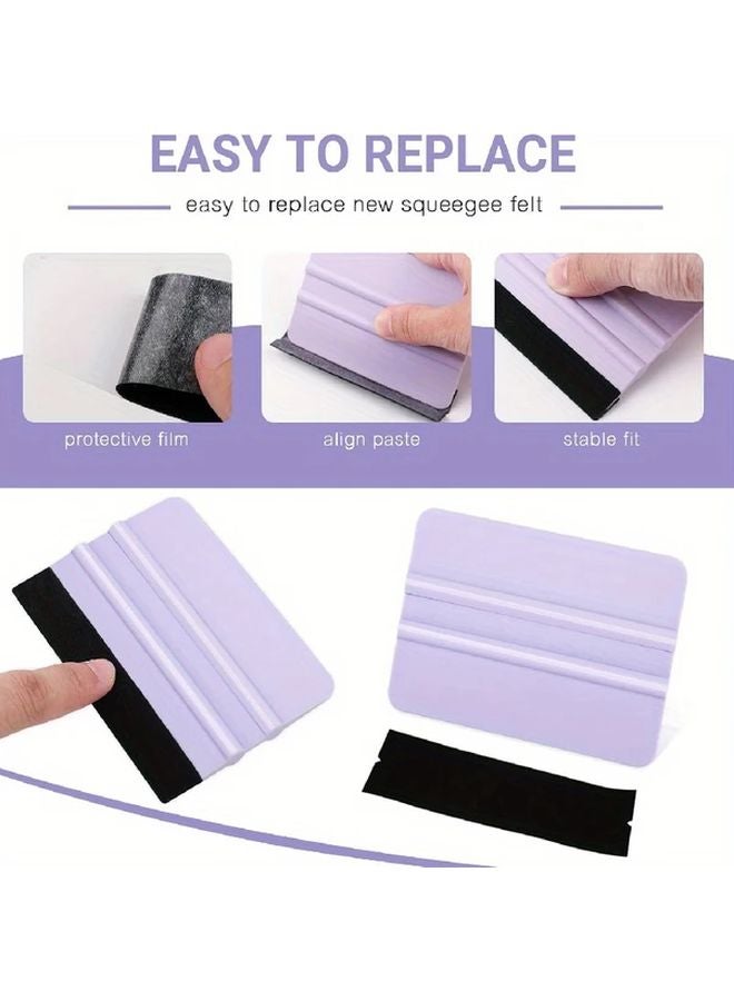 Purple and Pink Vinyl Squeegee Scraper Tool 6pcs for Crafting Application - Image 5