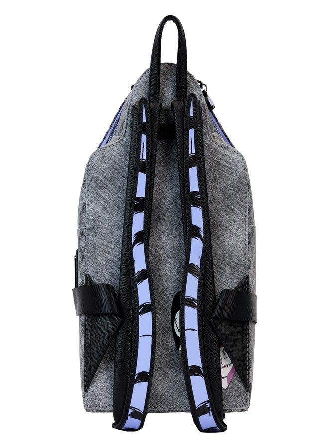 لاونج فلاي حقيبة ظهر صغيرة من Loungefly بتصميم مستوحى من فيلم ديزني "كابوس قبل عيد الميلاد" (Jack & Sally Eternally Yours) وفيلم "حجر القبر" (Tombstone). - Image 4