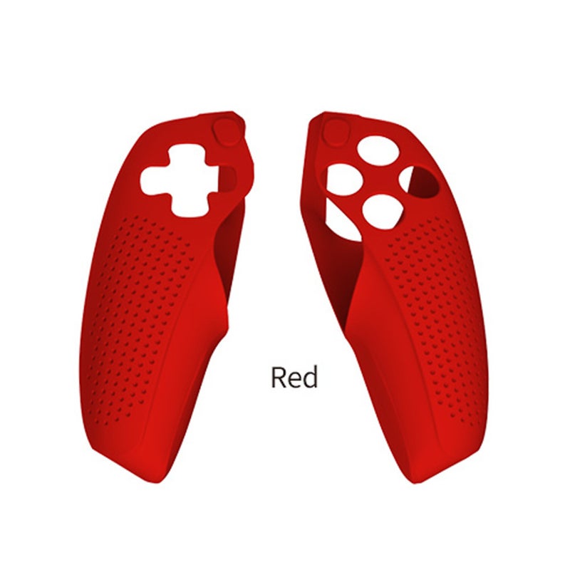 PS5 game handle split silicone cover P5 Wireless handle protection soft rubber cover PS5 handle grip protection cover Red
