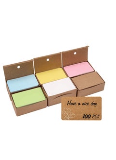 Y&D 6 Colors Blank Kraft Paper Cards, Assorted Pastel Colours 89 52mm 600 Pieces  - Image 1