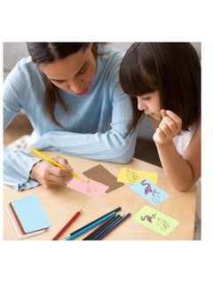 Y&D 6 Colors Blank Kraft Paper Cards, Assorted Pastel Colours 89 52mm 600 Pieces  - Image 2