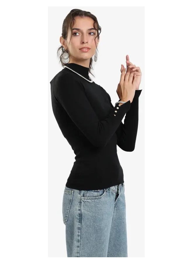 Carina Basic Mock Neck Pullover - Image 2