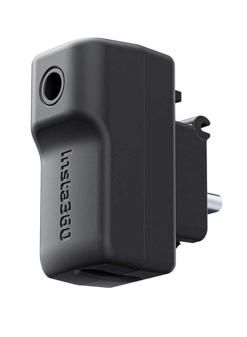 محول ميكروفون لـ insta360 X4، ملحقات insta 360 X4، ميكروفونات خارجية بمنافذ صوت Type-C و 3.5mm، متوافق مع ميكروفون Insta 360 X4، محول ميكروفون Gopro - Image 1