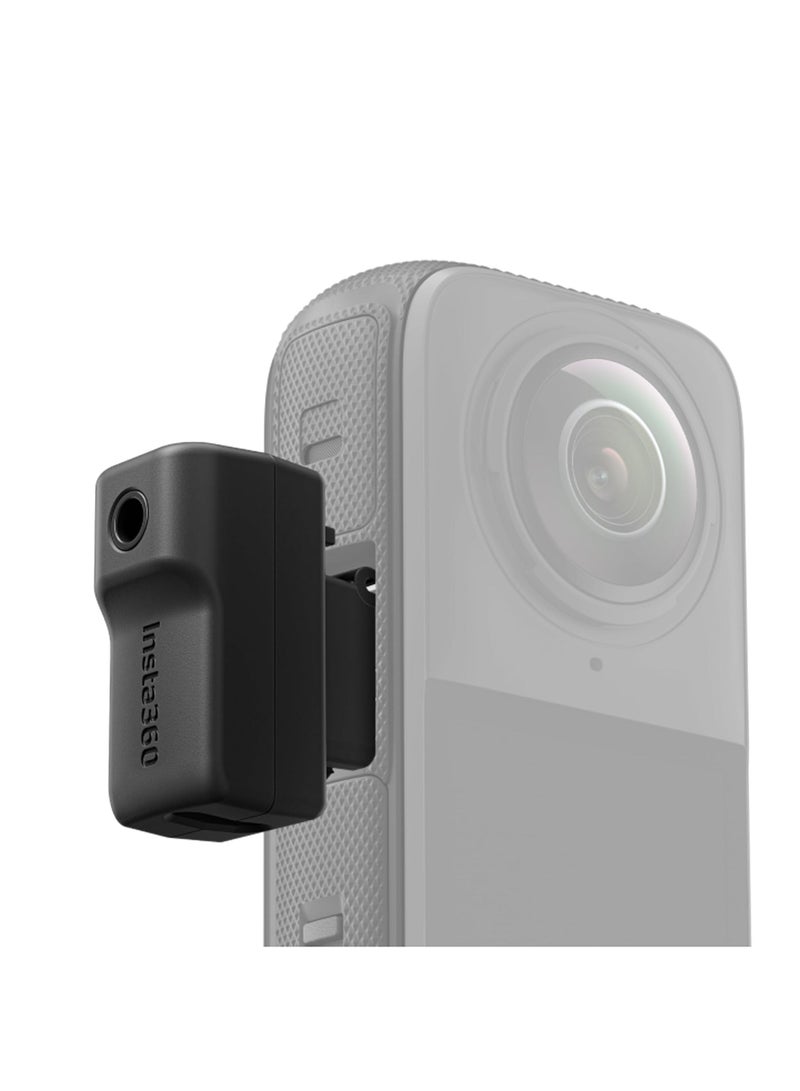 محول ميكروفون لـ insta360 X4، ملحقات insta 360 X4، ميكروفونات خارجية بمنافذ صوت Type-C و 3.5mm، متوافق مع ميكروفون Insta 360 X4، محول ميكروفون Gopro - Image 3