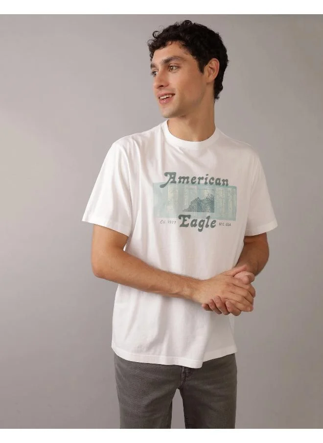 American Eagle Logo Graphic Crew Neck T-Shirt