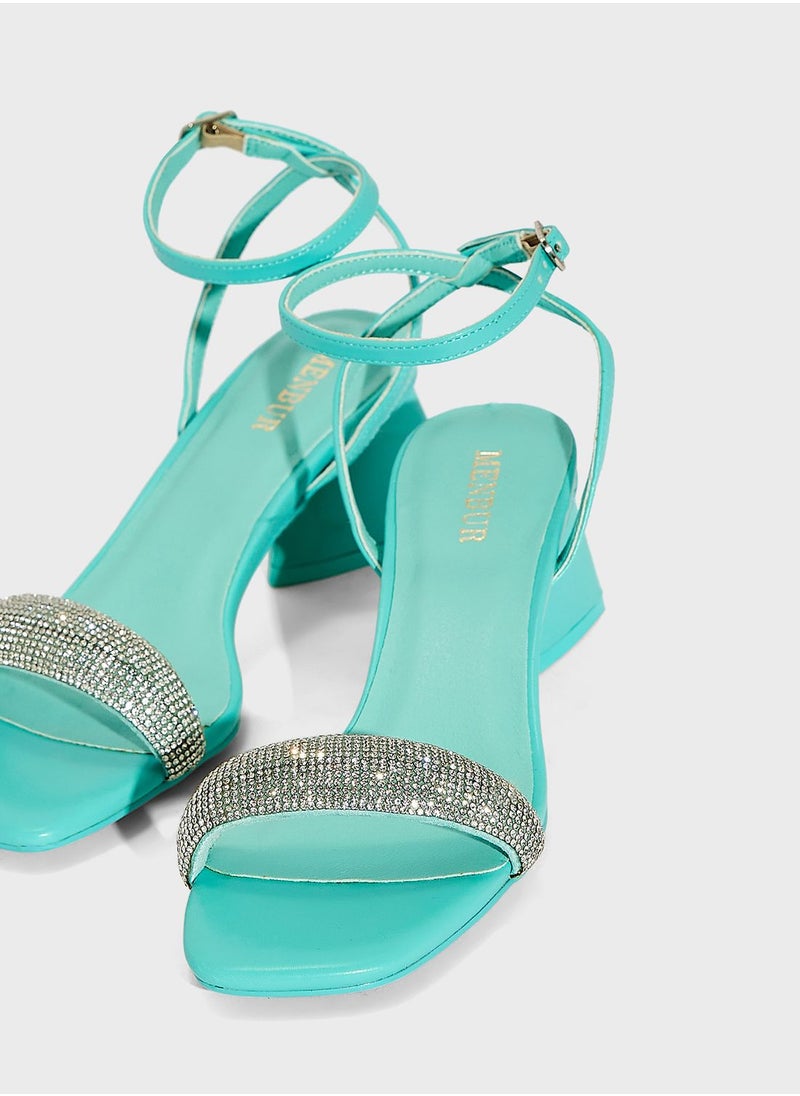 MENBUR Ankle Strap Mid Heel Sandals  - Image 4