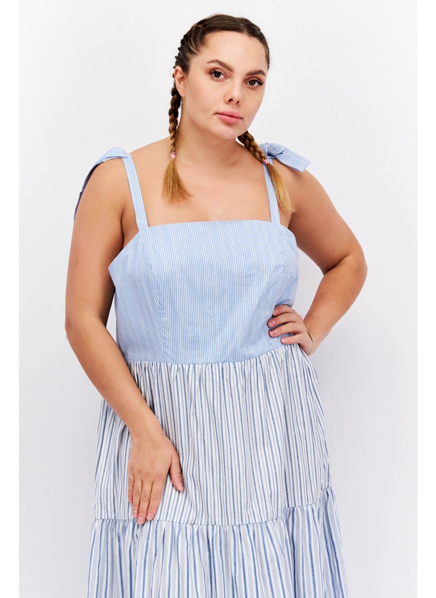 Women Striped Maxi Dress, Blue Combo - pzsku/Z5DF8A3FF28BFA5F40151Z/45/_/1737900755/8b508a38-d1ab-42af-b9a3-2271aa897555