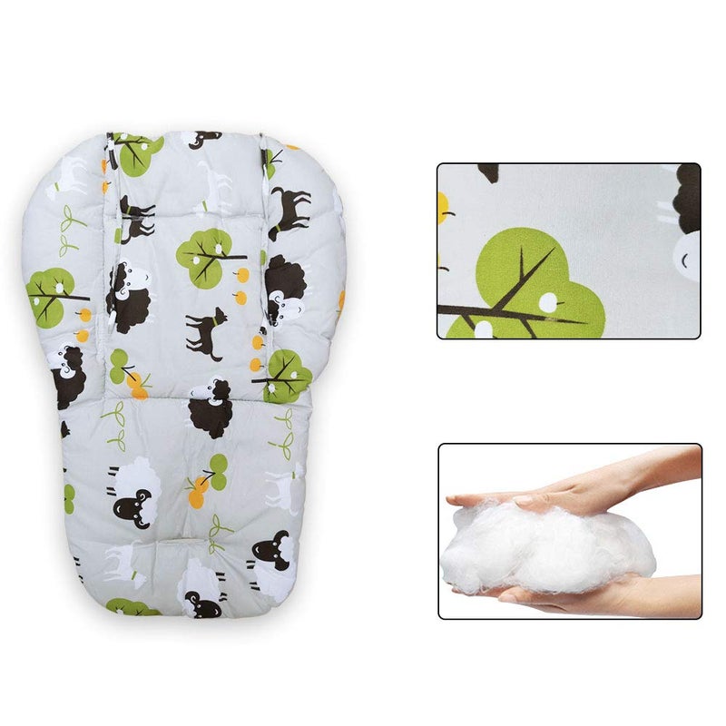 Kocpudu High Chair Cushion, High Chair Pad/seat Cushion/Baby High Chair Cushion,Soft and Comfortable,Light and Breathable,Make The Baby More Comfortable (Grey Background Sheep Pattern) - Image 3