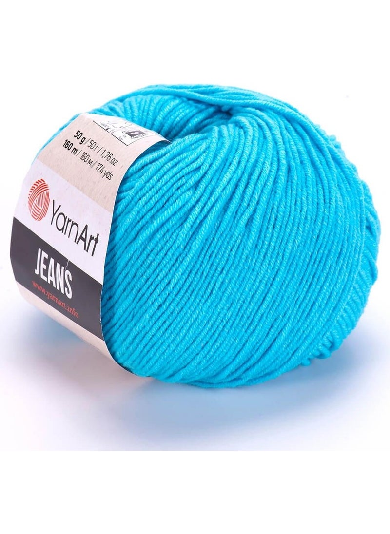 YarnArt Jeans Light Turquoise Hand Knitting Yarn  - Image 1